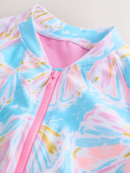 Blue Shell Short Sleeved Sunsafe Swimsuit (3mths-16yrs) - Size 3-6 Months (62-68cm)