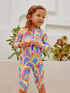 Purple Rainbow Long Leg Sunsafe Swimsuit (3mths-7yrs) - Size 3-6 Months (62-68cm) - Purple Rainbow Long Leg Sunsafe