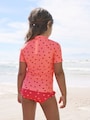 Pink/ Red Cherry Short Sleeved Sunsafe Swim Set (3mths-10yrs) - Size 3-6 Months (62-68cm)