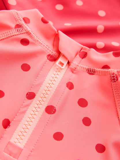 Pink/ Red Cherry Short Sleeved Sunsafe Swim Set (3mths-10yrs) - Size 3-6 Months (62-68cm)
