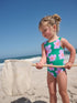Green Stampy Floral Swimsuit (3mths-10yrs) - Green Stampy Floral / 12-18 Months (80-86cm)