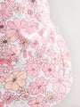 Coral Pink Ditsy Floral Print Swim Legionnaire Hat (3mths-10yrs) - Size 3-9 Months (62-74cm)