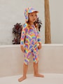 Purple Rainbow Swim Legionnaire Hat (3mths-10yrs) - Size 3-9 Months (62-74cm)