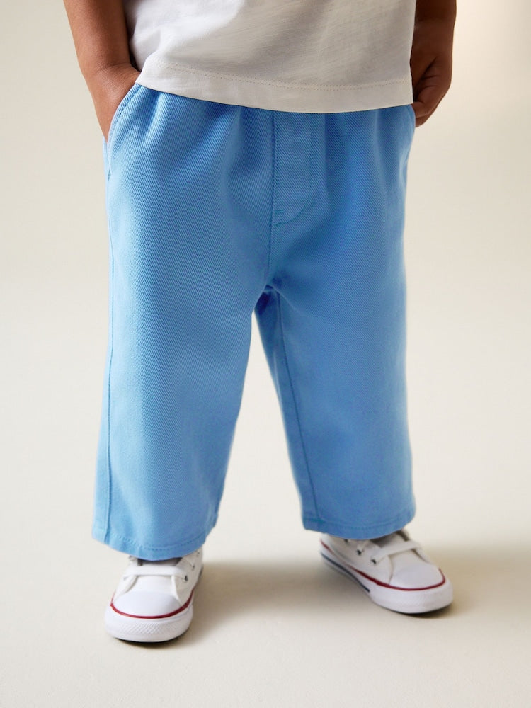 Blue Pull On Wide Trousers (3mths-7yrs) - Blue Pull On Wide / 12-18 Months (80-86cm)