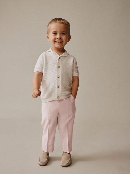 Pink Smart Trousers (3mths-7yrs) - Size 3-6 Months (62-68cm)