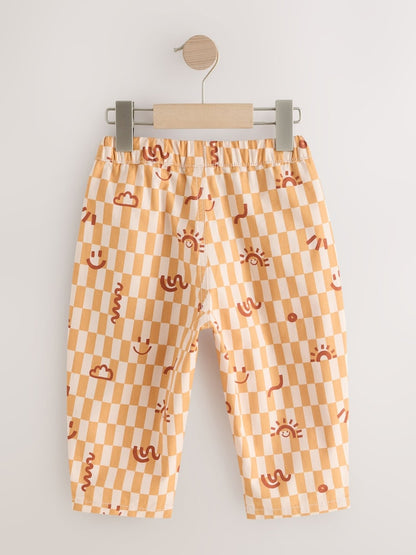 Orange Checkerboard Barrel Pull On