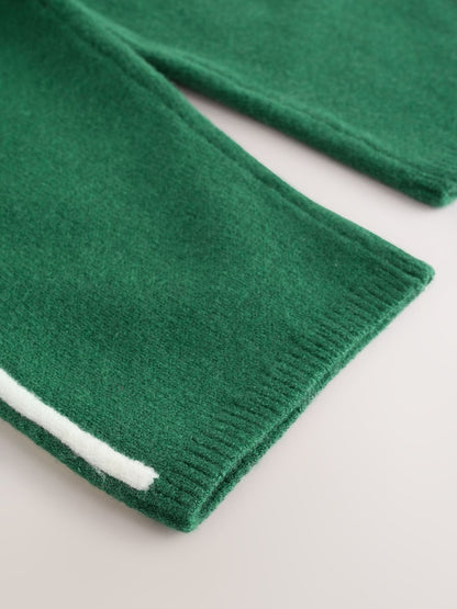Dark Green NYC Knitted Crew Neck Jumper and Joggers Set (3mths-7yrs)