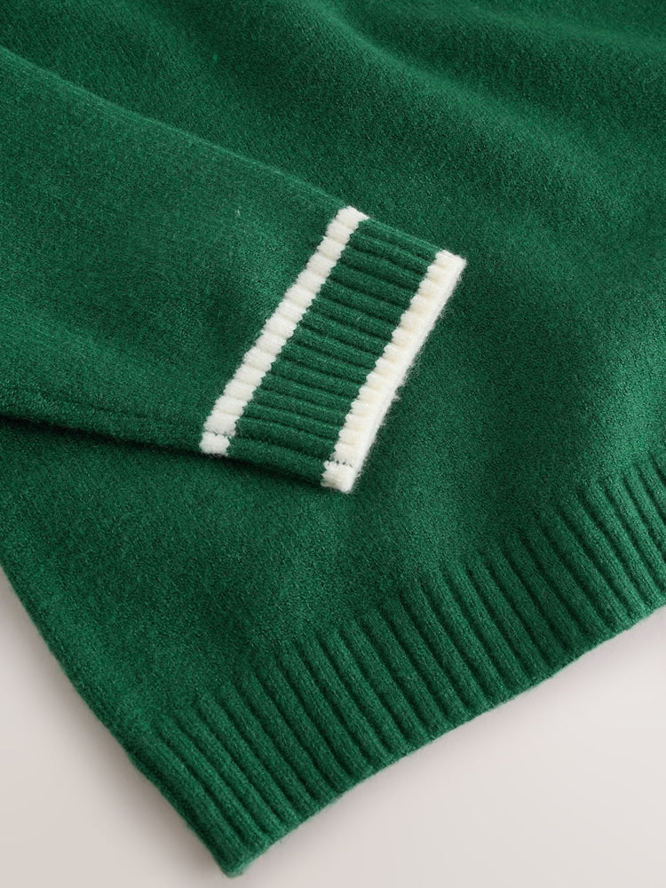 Dark Green NYC Knitted Crew Neck Jumper and Joggers Set (3mths-7yrs)
