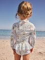 Blue/White Bow Sunsafe Swim Set (3mths-7yrs) - Size 3-6 Months (62-68cm)