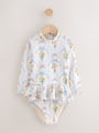 Blue/White Bow Sunsafe Swim Set (3mths-7yrs) - Size 3-6 Months (62-68cm)