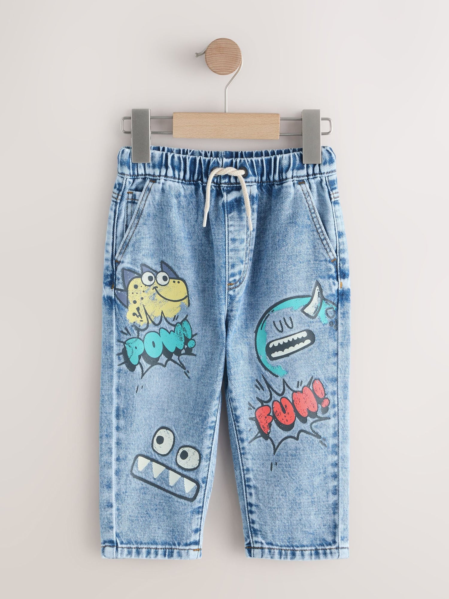 Mid Blue Denim Loose Fit Jeans (3mths-7yrs) - Size 3-6 Months (62-68cm)