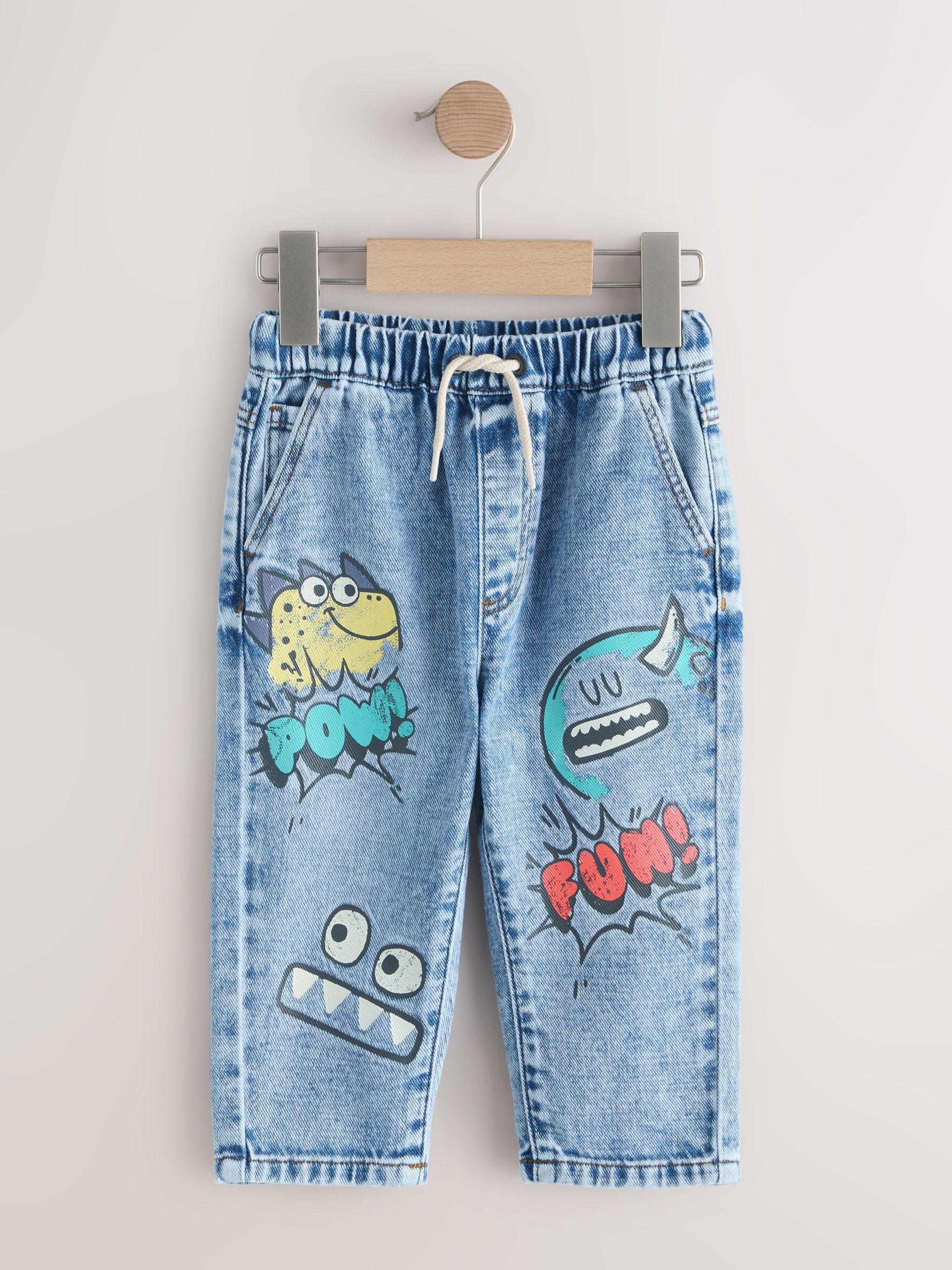 Mid Blue Denim Loose Fit Jeans (3mths-7yrs) - Size 3-6 Months (62-68cm)