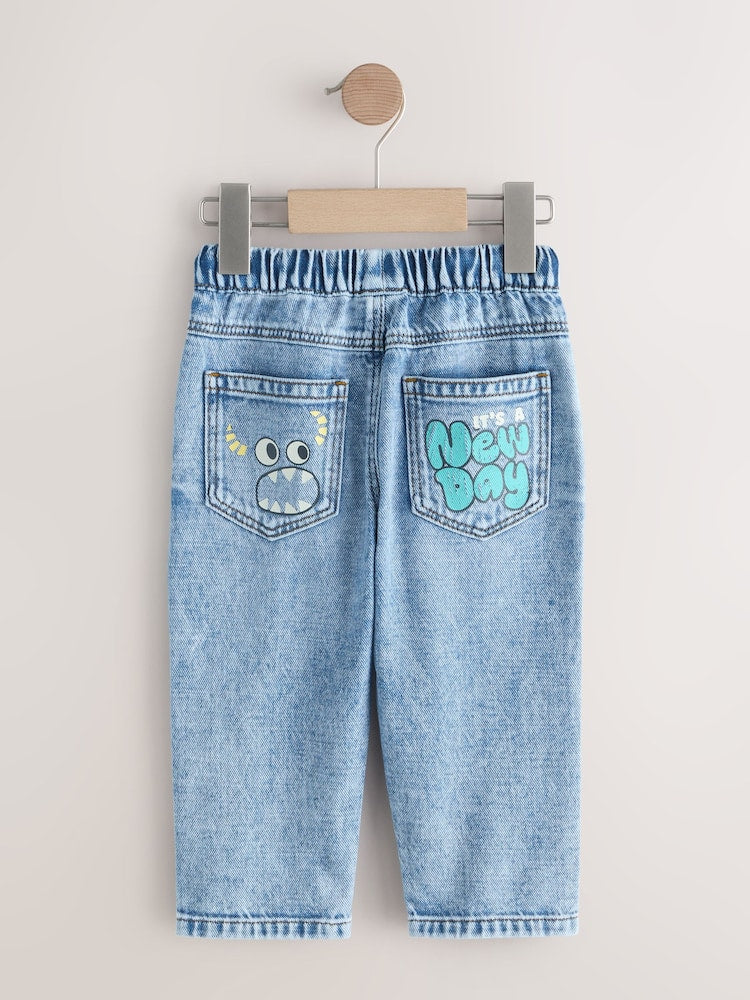 Mid Blue Denim Loose Fit Jeans (3mths-7yrs)