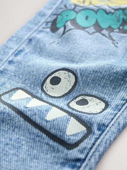 Mid Blue Denim Loose Fit Jeans (3mths-7yrs)