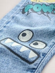 Mid Blue Denim Loose Fit Jeans (3mths-7yrs) - Size 3-6 Months (62-68cm)