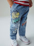 Mid Blue Denim Loose Fit Jeans (3mths-7yrs) - Size 3-6 Months (62-68cm) - Default 1