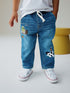 Mid Blue Farm Character Loose Fit Jeans (3mths-7yrs) - Mid Blue Farm Character / 12-18 Months (80-86cm)
