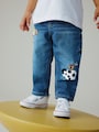 Mid Blue Farm Character Loose Fit Jeans (3mths-7yrs) - Size 3-6 Months (62-68cm)
