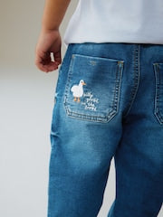 Mid Blue Farm Character Loose Fit Jeans (3mths-7yrs) - Size 3-6 Months (62-68cm)