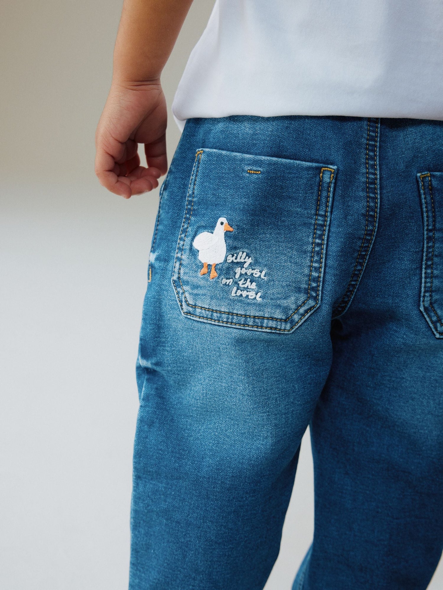 Mid Blue Farm Character Loose Fit Jeans (3mths-7yrs) - Size 3-6 Months (62-68cm)