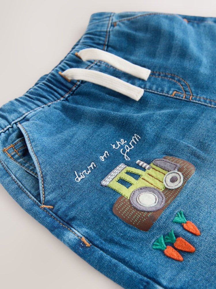 Mid Blue Farm Character Loose Fit Jeans (3mths-7yrs)