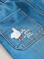 Mid Blue Farm Character Loose Fit Jeans (3mths-7yrs) - Size 3-6 Months (62-68cm)