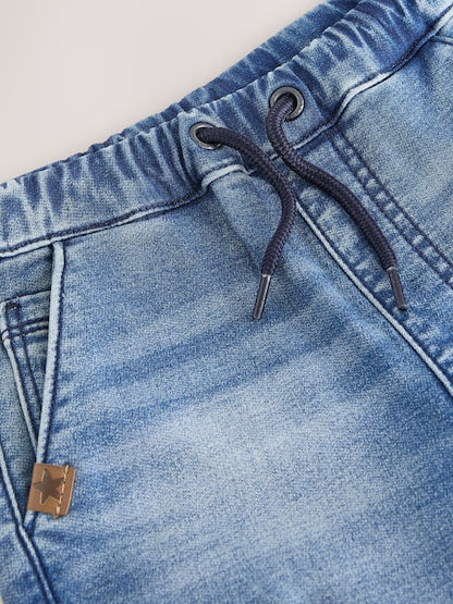 Mid Blue Comfort Stretch Wide Cargo Jeans (3mths-7yrs) - Size 3-6 Months (62-68cm)