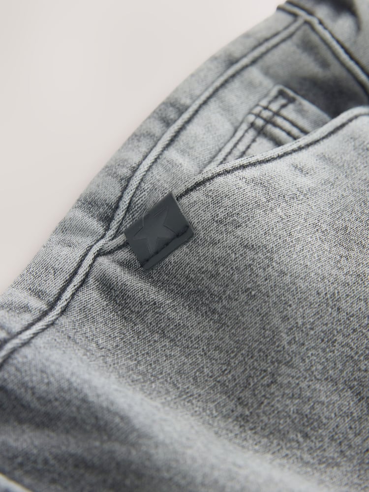 Grey Comfort Stretch Wide Cargo Jeans (3mths-7yrs)