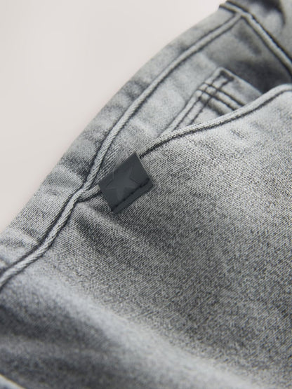Grey Comfort Stretch Wide Cargo Jeans (3mths-7yrs)