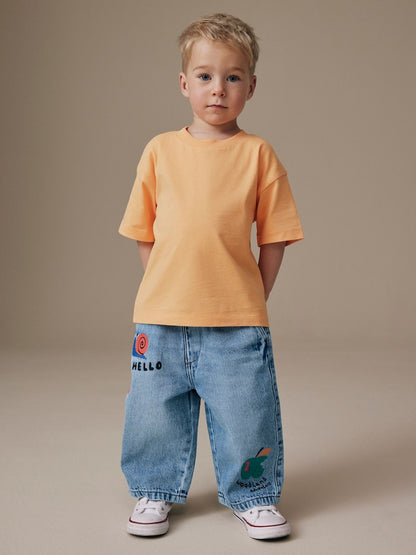 Mid Blue Woodland Character Wide Fit Jeans (3mths-7yrs)