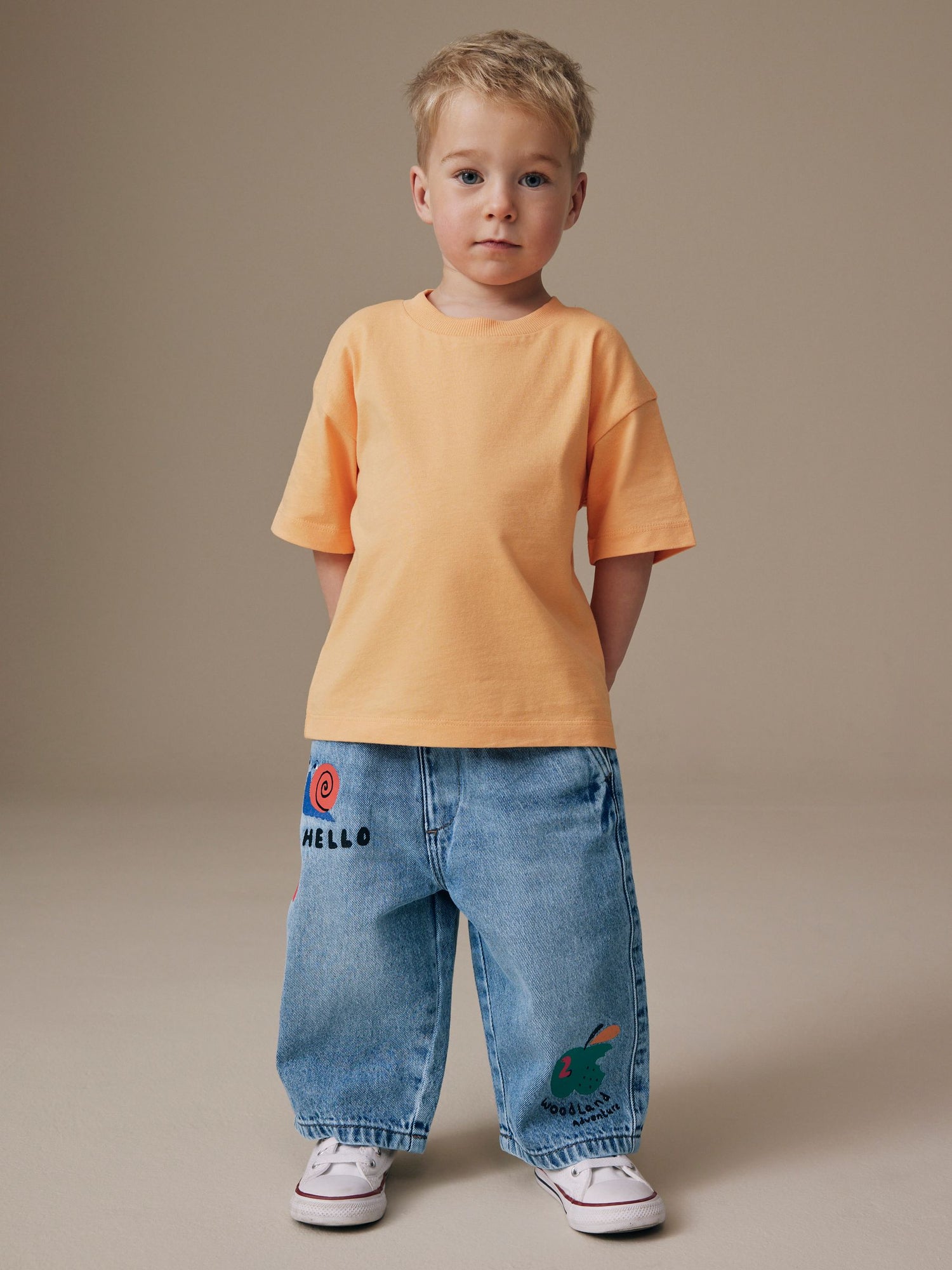 Mid Blue Woodland Character Wide Fit Jeans (3mths-7yrs) - Size 3-6 Months (62-68cm)