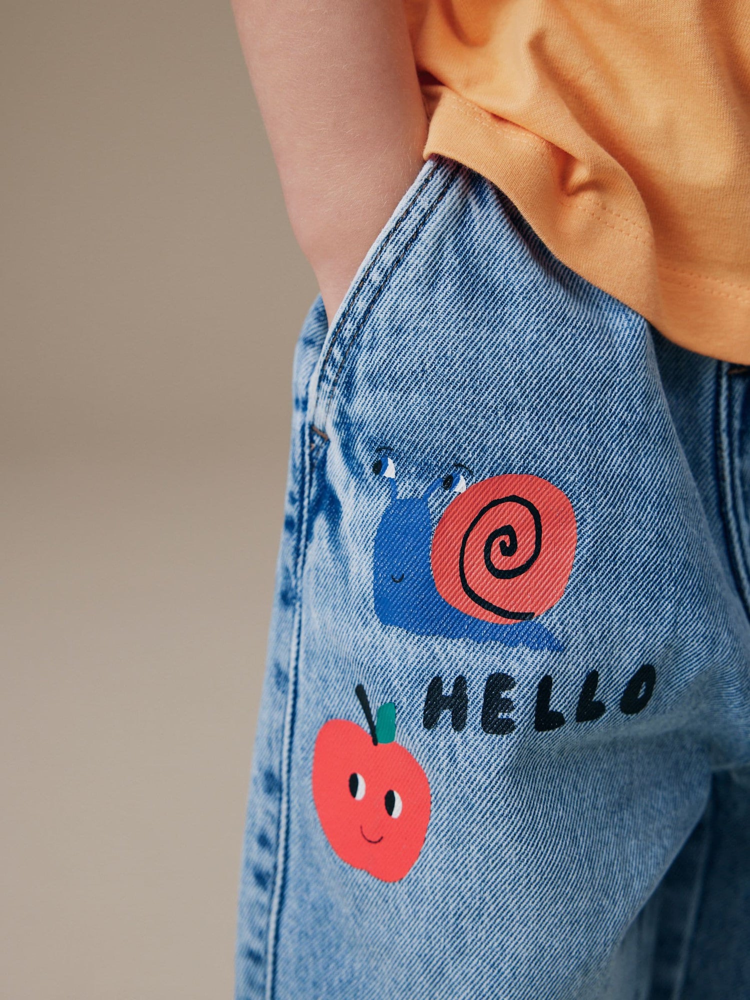Mid Blue Woodland Character Wide Fit Jeans (3mths-7yrs) - Size 3-6 Months (62-68cm)