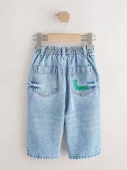 Mid Blue Woodland Character Wide Fit Jeans (3mths-7yrs) - Size 3-6 Months (62-68cm)
