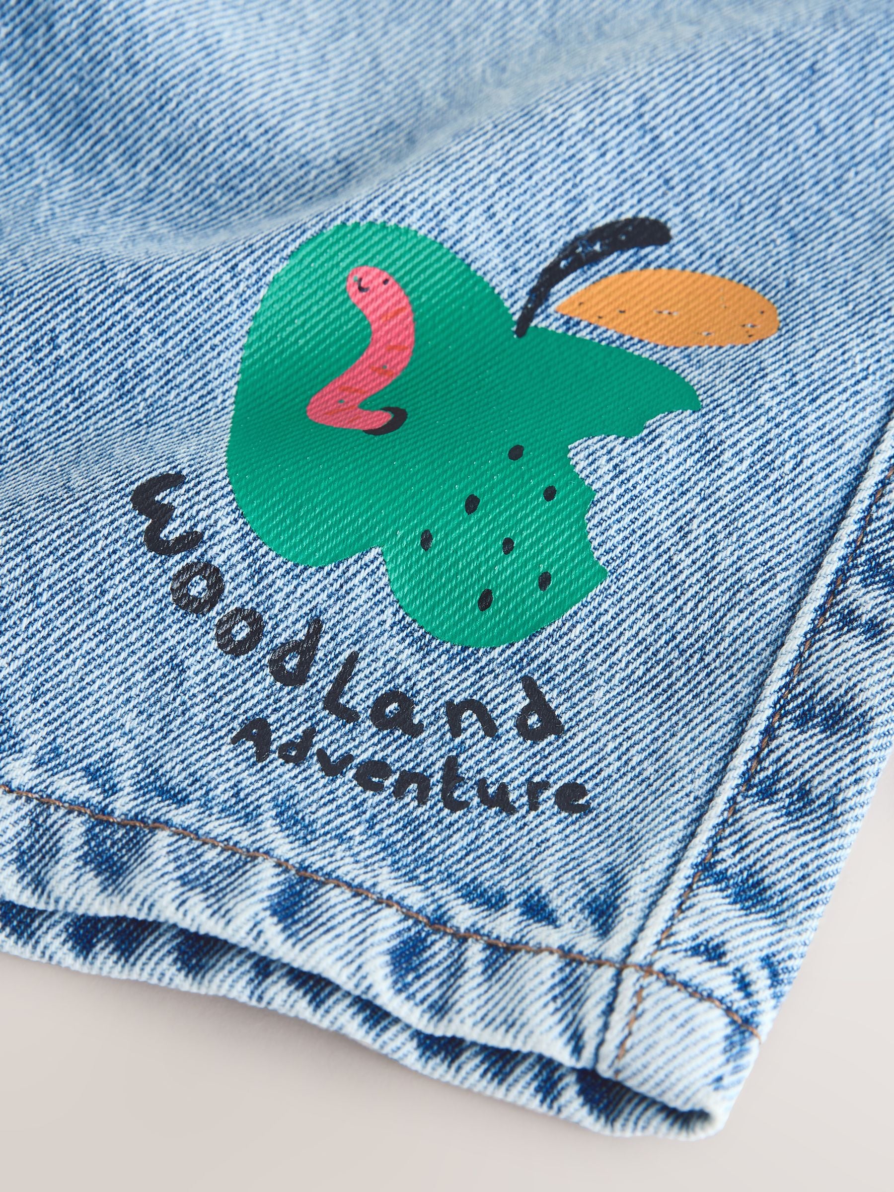Mid Blue Woodland Character Wide Fit Jeans (3mths-7yrs) - Size 3-6 Months (62-68cm)