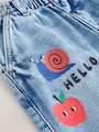 Mid Blue Woodland Character Wide Fit Jeans (3mths-7yrs) - Size 3-6 Months (62-68cm)