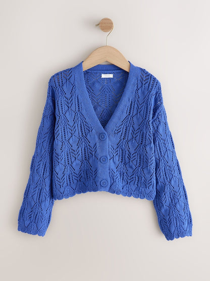 Cobalt Blue Knitted Cardigan (3-16yrs) - Size 3 Years (98cm)