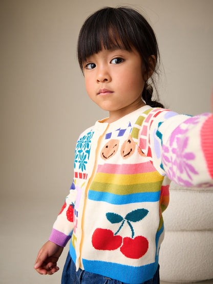 Multi Fun Printed Cardigan (3mths-7yrs) - Size 3-6 Months (62-68cm)