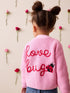 Pink Love Bug Cardigan (3mths-7yrs) - Size 3-6 Months (62-68cm) - Pink Love Bug
