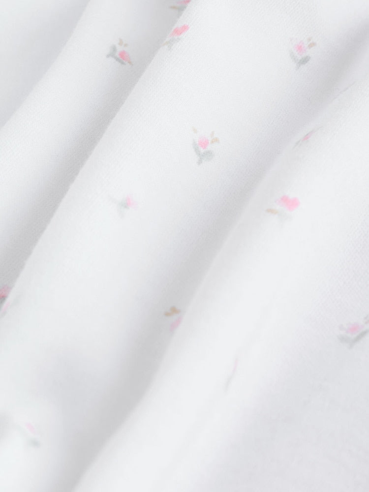 White/Pink Collar Baby Sleepsuits 3 Pack (0-2yrs)