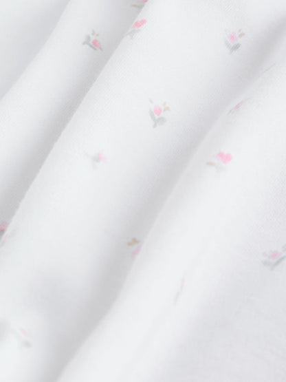 White/Pink Collar Baby Sleepsuits 3 Pack (0-2yrs)