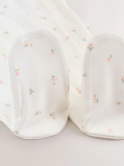 Ecru White Daddy Family Baby Sleepsuit (0-2yrs)