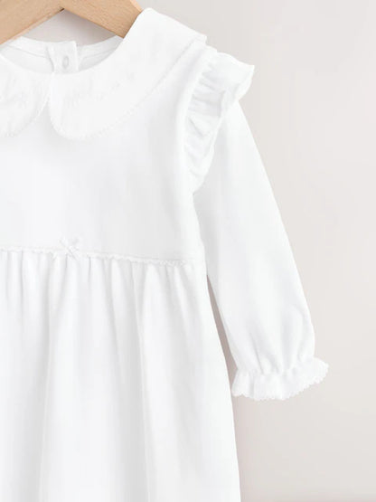 White Occasion Baby Sleepsuit (0-2yrs)