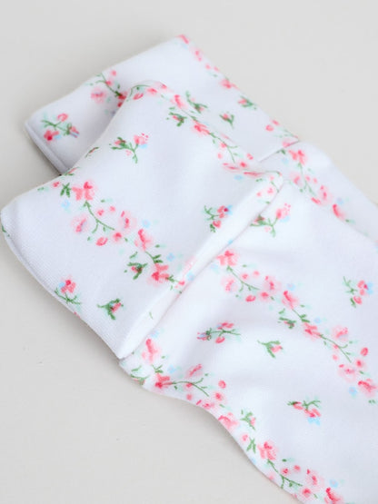 White/Pink 4 Pack Baby Sleepsuit (0-2yrs)