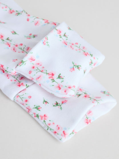White/Pink 4 Pack Baby Sleepsuit (0-2yrs)