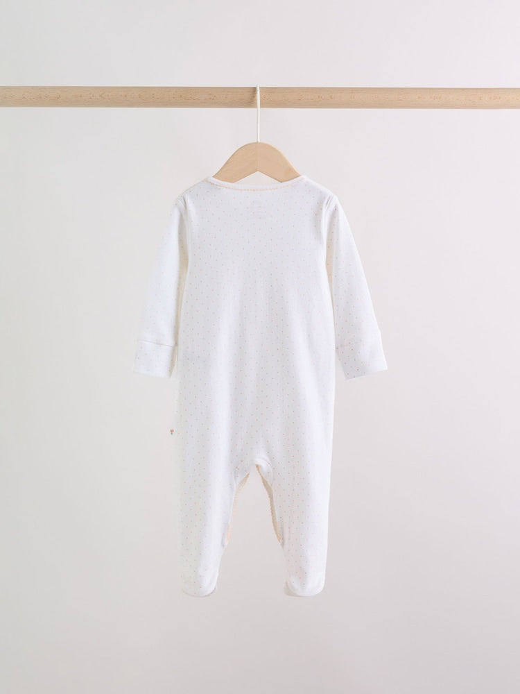 Pink Baby Bunny Sleepsuits 3 Pack (0-2yrs)