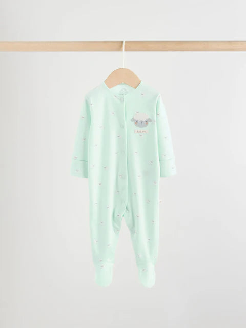 Yellow Spring Character 3 Pack Baby Sleepsuits (0mths-2yrs)