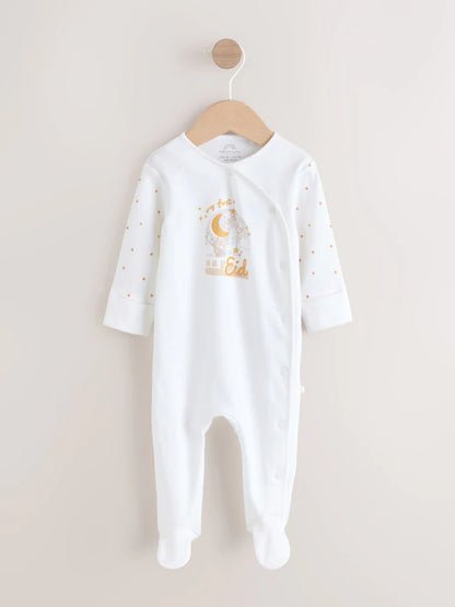 White My First EID Baby Sleepsuit (0mths-2yrs)