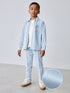 Baker by Ted Baker 3 Piece Textured Jacket T-Shirt and Trousers Set - Light Blue / 1.5 - 2 Years (86 - 92cm)