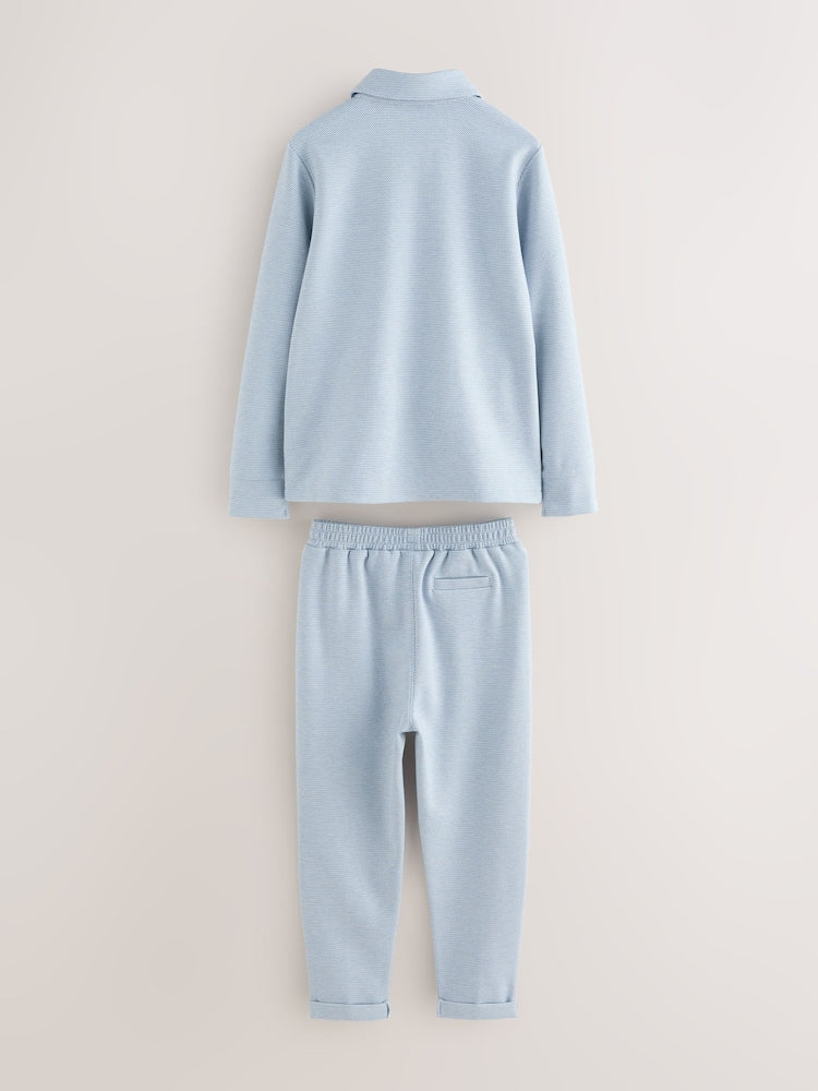 Baker by Ted Baker 3 Piece Textured Jacket T-Shirt and Trousers Set