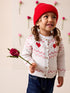 Ecru Heart Yoke Cardigan (3mths-7yrs) - Size 3-6 Months (62-68cm) - Ecru Heart Yoke
